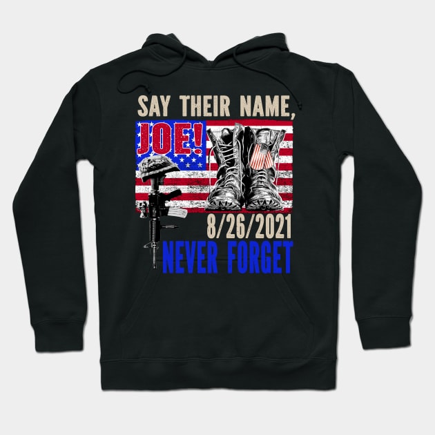 Say Their Names Joe Names Of Fallen Soldiers 13 Heroes Vintage Hoodie by CasperX10